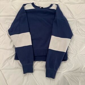 Women’s royal blue and white crew neck- size small
